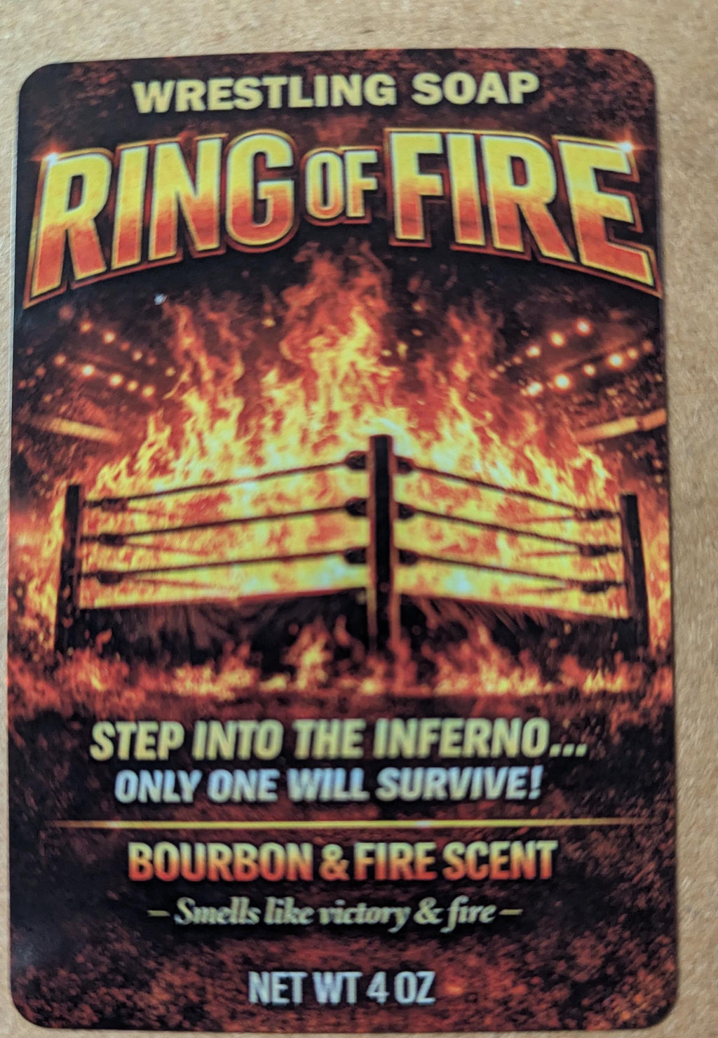 Ring of Fire — Bourbon and Fire Scented Artisan Wrestling Soap