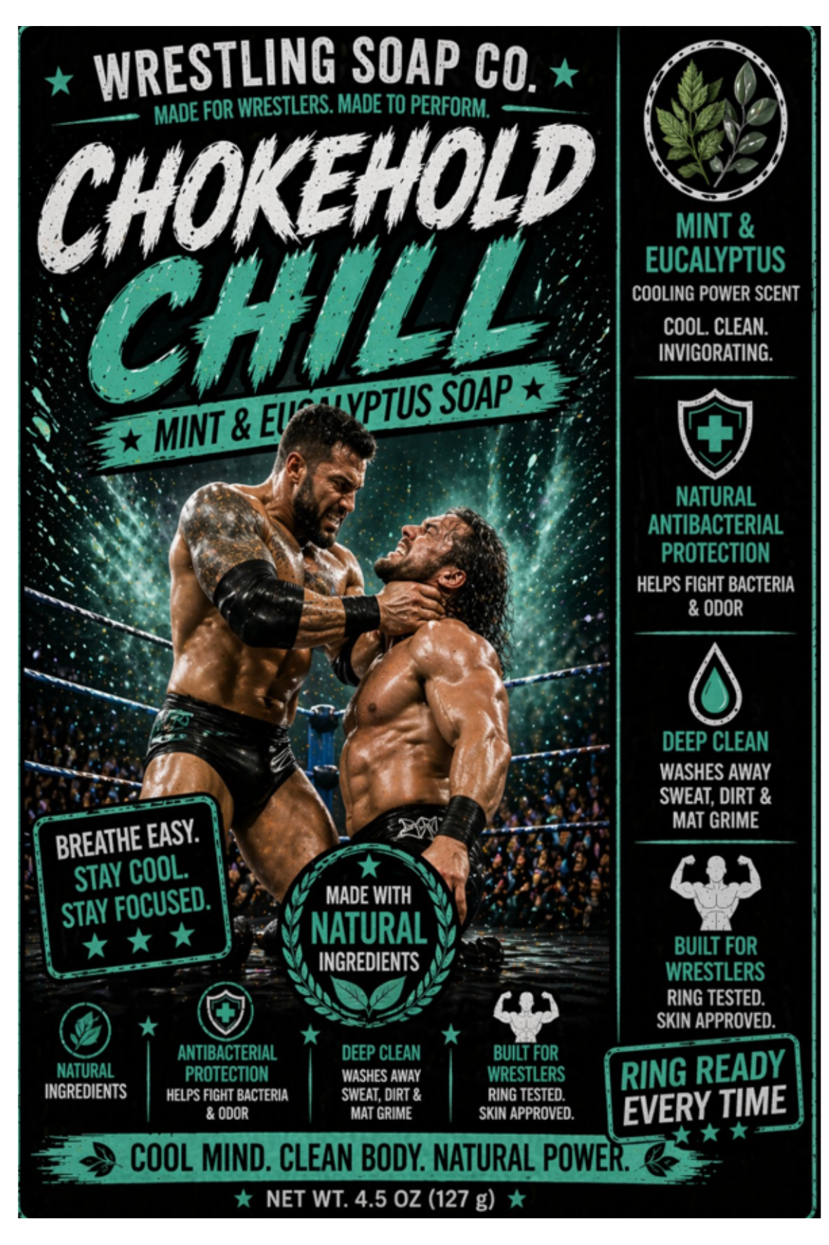 Chokehold Chill — Eucalyptus & Spearmint Artisan Wrestling Soap