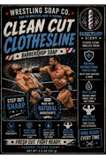 Clean Cut Clothesline- Barbershop Scented Artisan Wrestling Soap