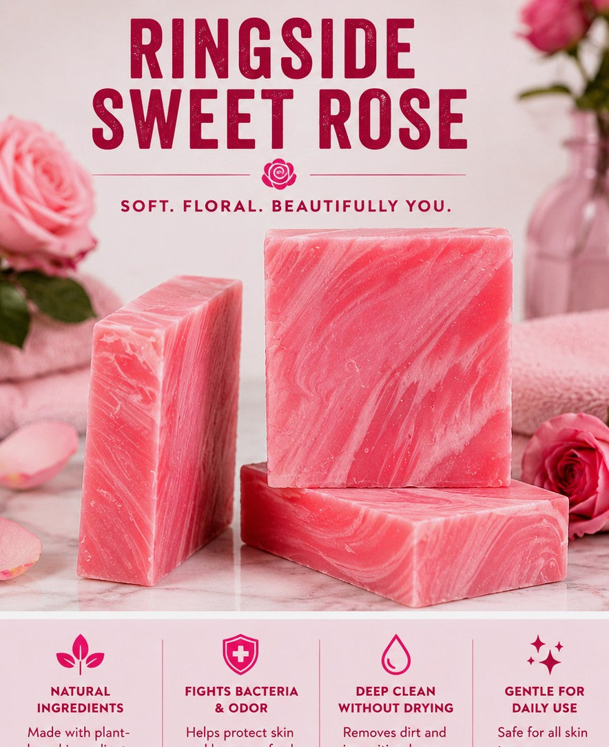 Ringside Rose — Rose Scented Artisan Wrestling Soap