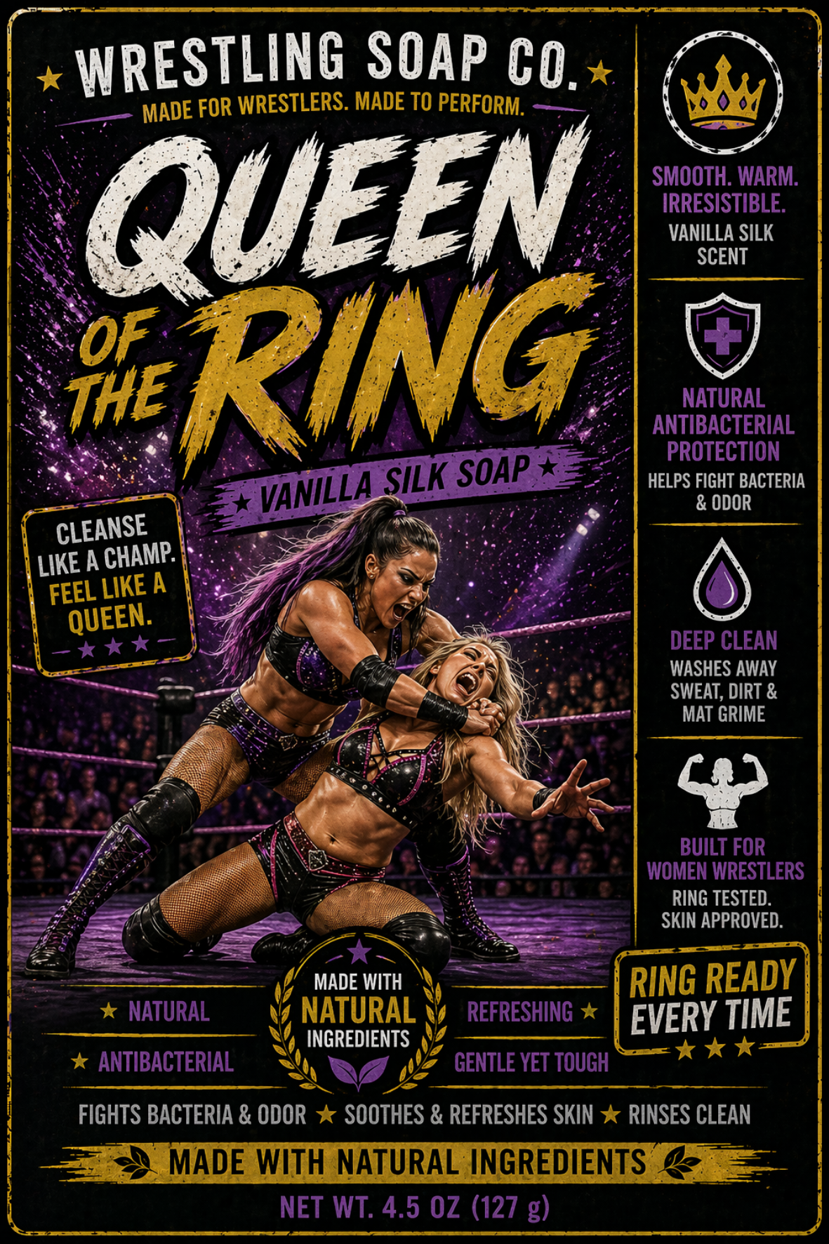 Queen of the Ring — Vanilla Scented Artisan Wrestling Soap